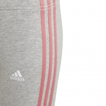 adidas leisure trousers leggings 3-stripes grey girls